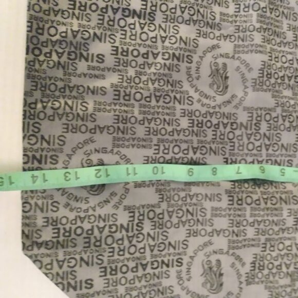 Singapore folding tote gray, black and brown. - Picture 7 of 7